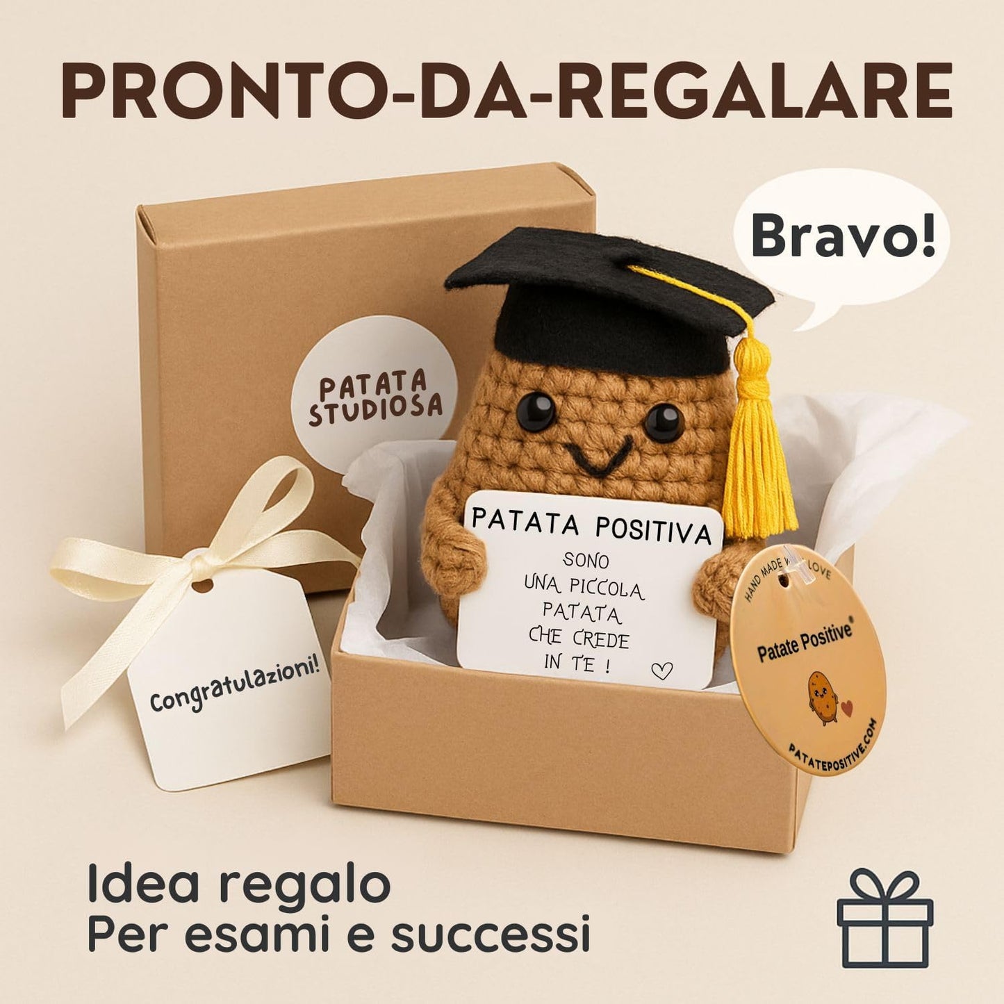 WUMZIRA Pocket Hug Patate positive, creativo lana di patate e WUMZIRA Pocket Hug Patate positive, creativo lana di patate e