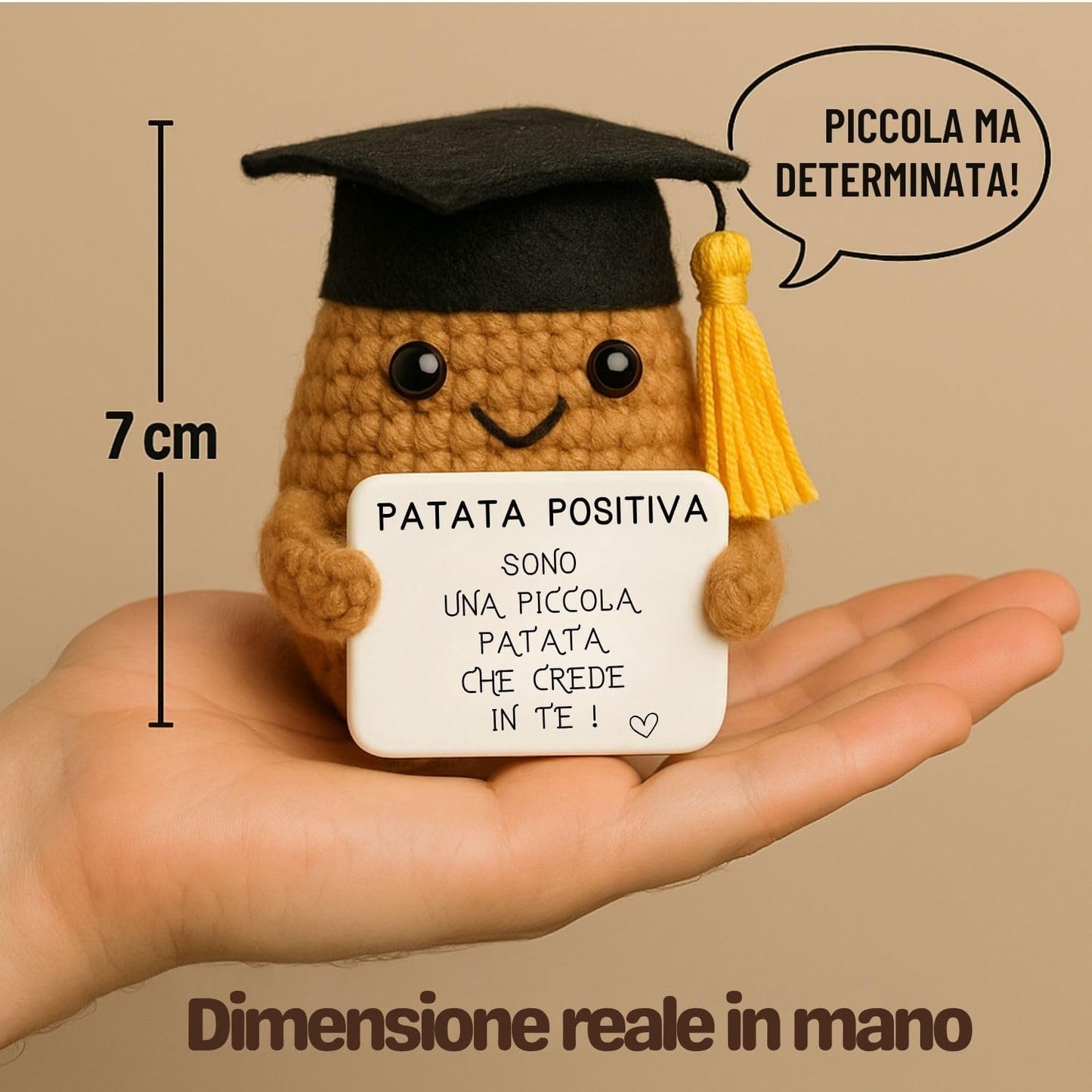 DAJOOEE 2 confezioni di patate positive con guarnizione portafortuna regalo per donne uomo creativo lana lavorata a maglia positiva patata bambola incoraggiamento regali DAJOOEE 2 confezioni di patate positive con guarnizione portafortuna regalo per donne uomo creativo lana lavorata a maglia positiva patata bambola incoraggiamento regali