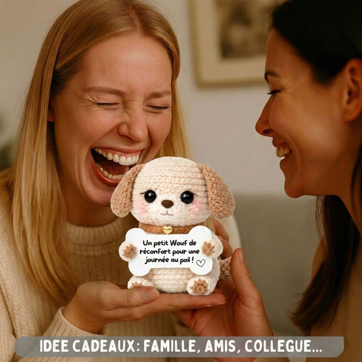Cadeau Positif Fait Main Soutien Moral Poupée Crochet Conteneur Cadeau Positif Fait Main Soutien Moral Poupée Crochet Conteneur