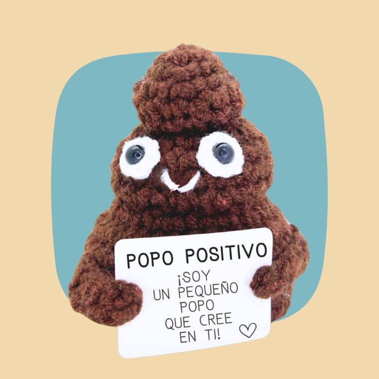 Popo Positivo en Español | Regalo Original y Divertido |  Idea Graciosa | Cumpleaños Hombre Mujer Niño Niña Adolescente | Gadget Ideal para Amigos & Compañeros de Oficina | Decoración para Casa | Objeto Curioso Anti-Estrés